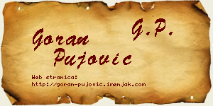 Goran Pujović vizit kartica